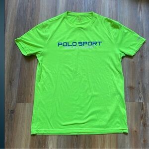 Polo Sport by Ralph Lauren Men's Neon Green T-Shirt - Small